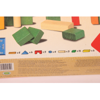 Houten blokken gekleurd